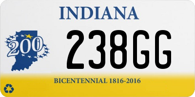 IN license plate 238GG