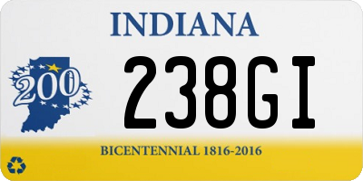 IN license plate 238GI