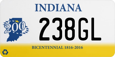 IN license plate 238GL