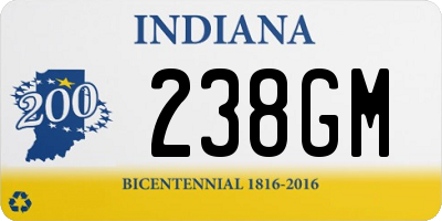 IN license plate 238GM