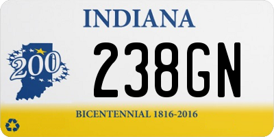 IN license plate 238GN