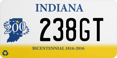 IN license plate 238GT