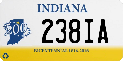 IN license plate 238IA