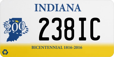 IN license plate 238IC