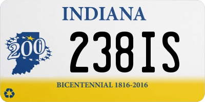 IN license plate 238IS