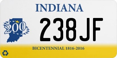IN license plate 238JF