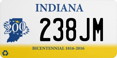 IN license plate 238JM