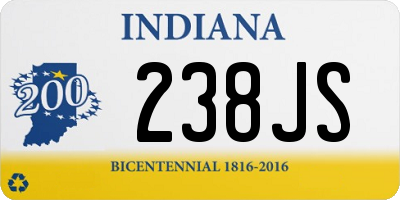 IN license plate 238JS