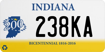 IN license plate 238KA