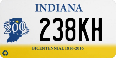 IN license plate 238KH