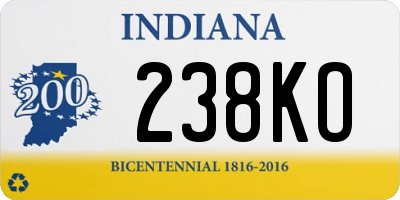 IN license plate 238KO