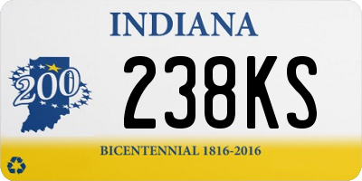 IN license plate 238KS