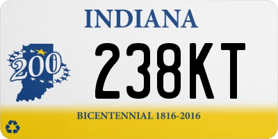 IN license plate 238KT