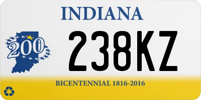 IN license plate 238KZ