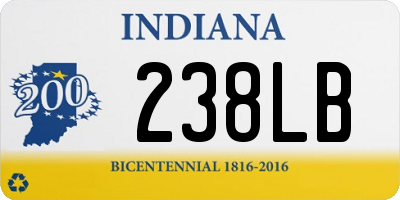 IN license plate 238LB