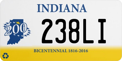 IN license plate 238LI