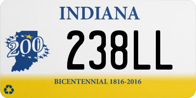 IN license plate 238LL