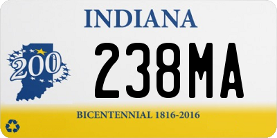 IN license plate 238MA