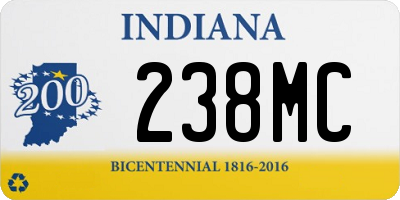 IN license plate 238MC