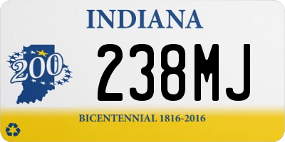 IN license plate 238MJ
