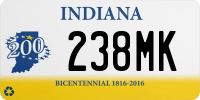 IN license plate 238MK