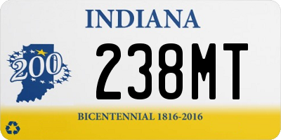 IN license plate 238MT