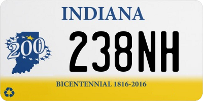 IN license plate 238NH