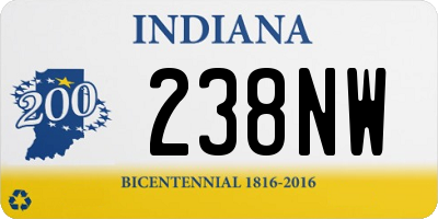 IN license plate 238NW