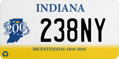 IN license plate 238NY