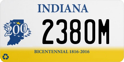 IN license plate 238OM