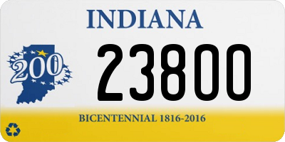 IN license plate 238OO