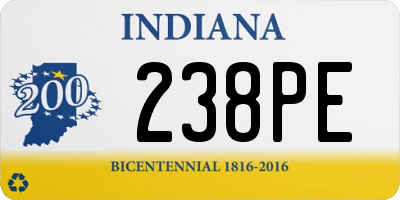 IN license plate 238PE