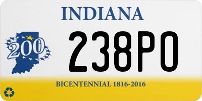 IN license plate 238PO