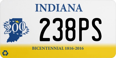 IN license plate 238PS