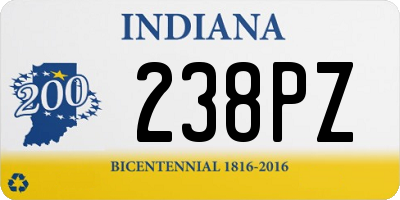 IN license plate 238PZ