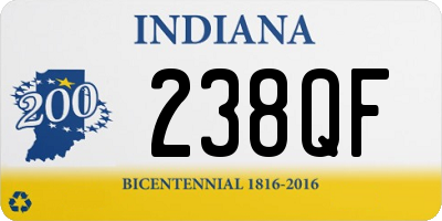 IN license plate 238QF