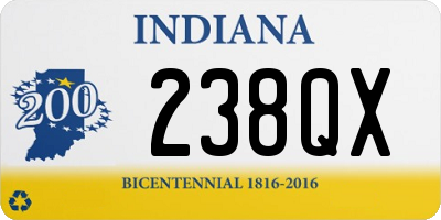 IN license plate 238QX