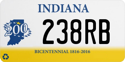 IN license plate 238RB