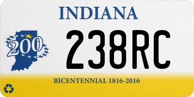 IN license plate 238RC