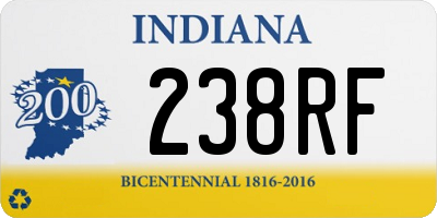 IN license plate 238RF