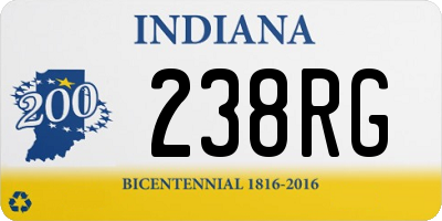 IN license plate 238RG