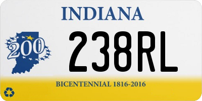 IN license plate 238RL