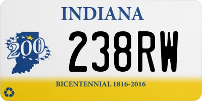 IN license plate 238RW