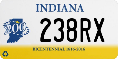 IN license plate 238RX