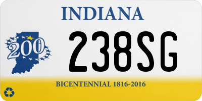 IN license plate 238SG