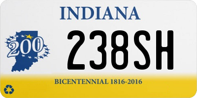 IN license plate 238SH