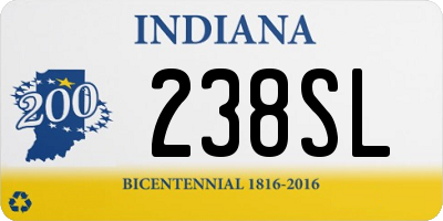 IN license plate 238SL