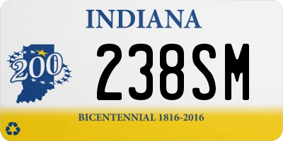 IN license plate 238SM