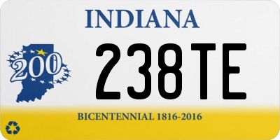 IN license plate 238TE