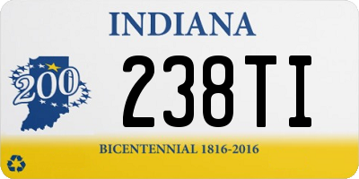 IN license plate 238TI